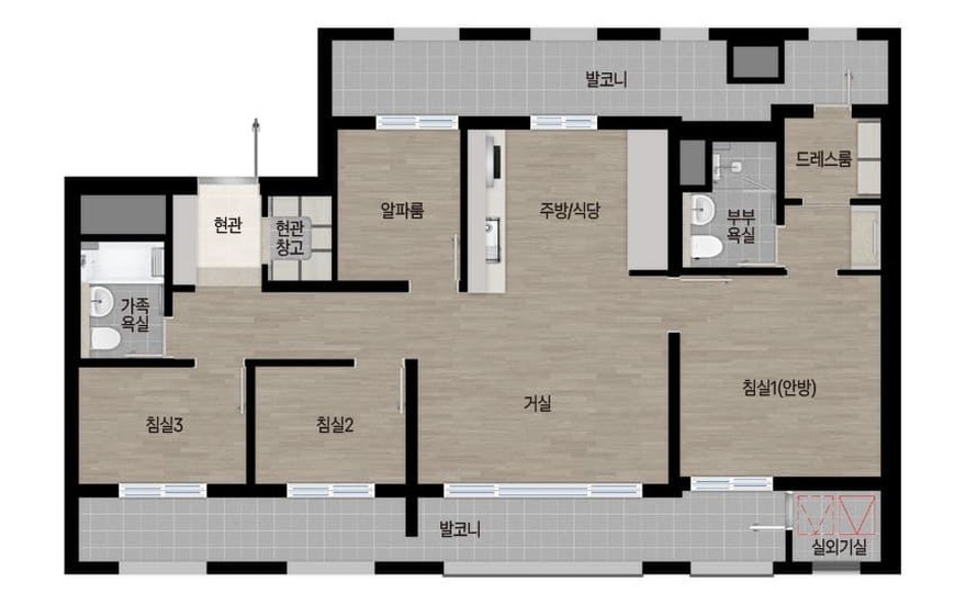 전용 84㎡ 평면도